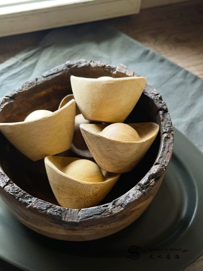 超值難得手工百年 樟木元寶 檜木元寶 檜木聚寶盆- 光之薩滿