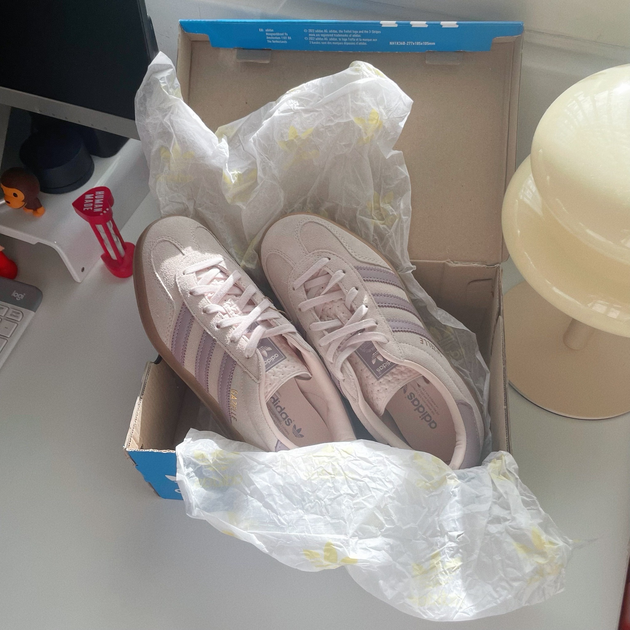 Adidas Originals Gazelle Indoor 歐洲限定 芋泥奶油 奶油色 復古鞋 JI1037