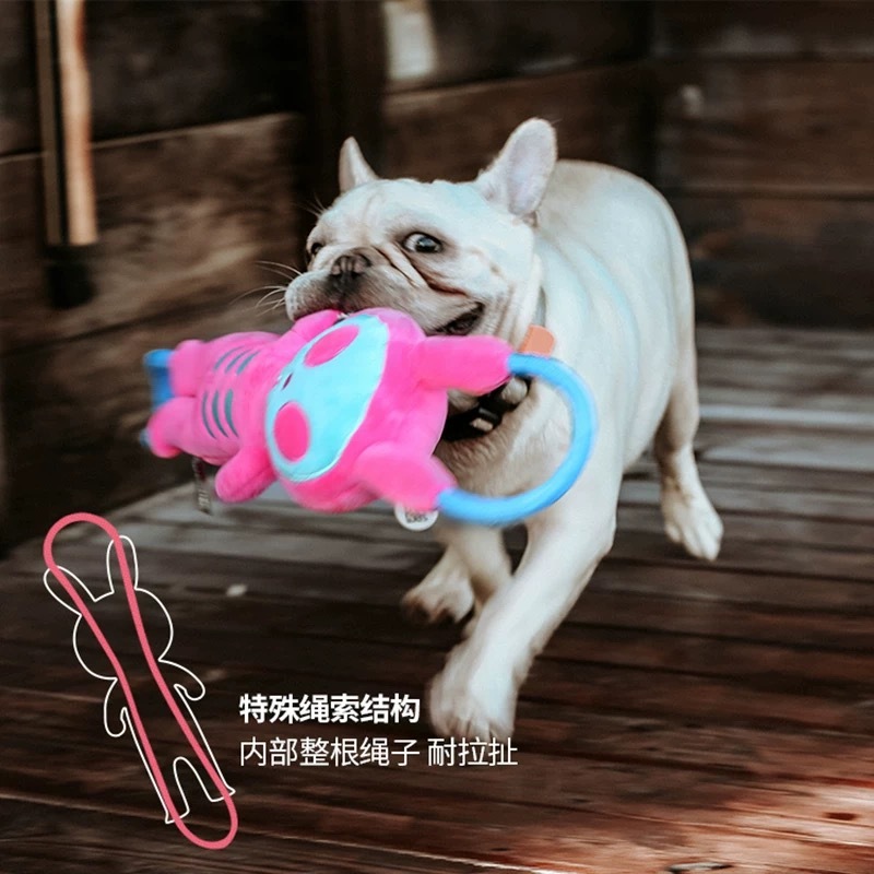 Q-MONSTER宠物玩具 拉手骷髅家族