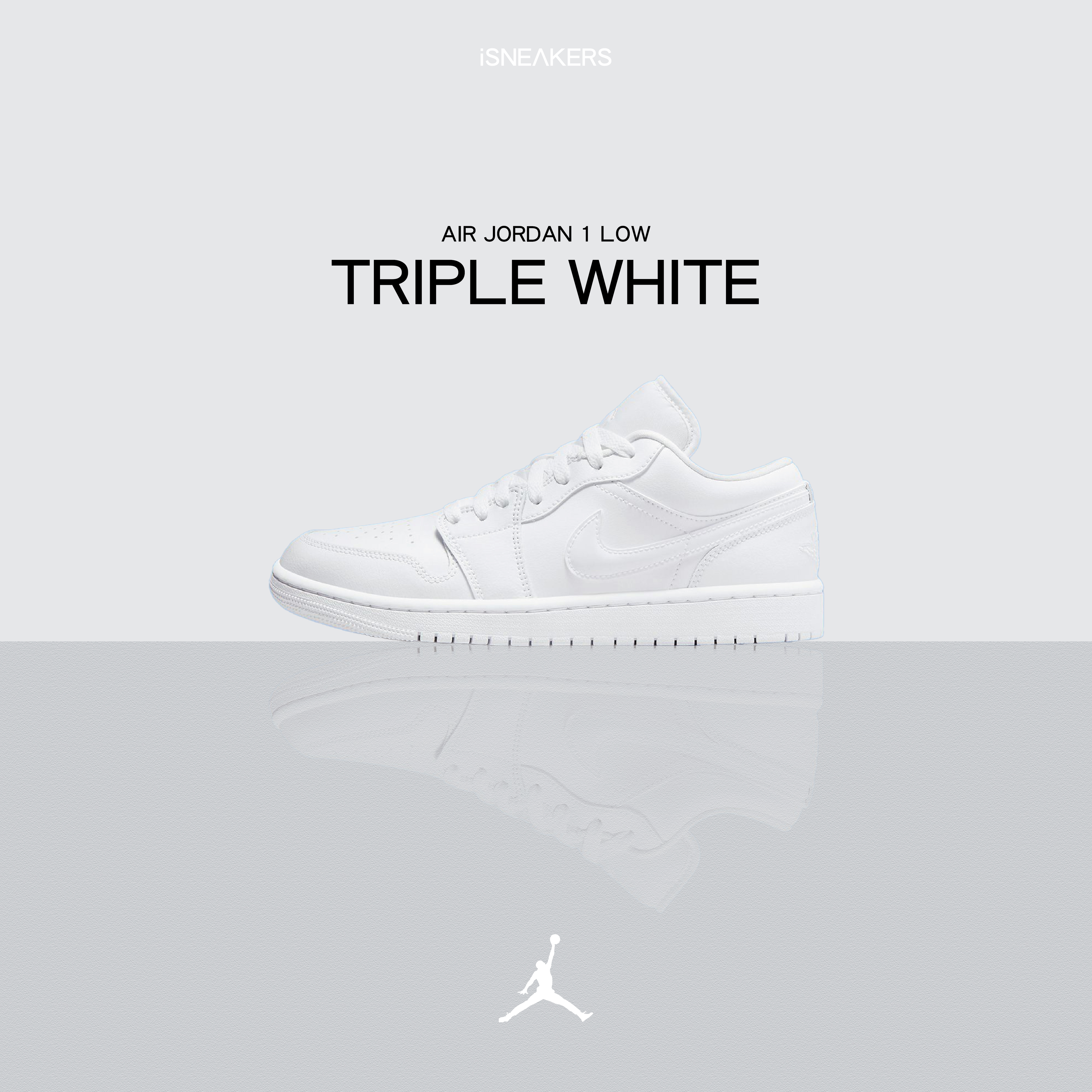 iSNEAKERS｜Air Jordan 1 Low "Triple White" 全白 DV0990-111