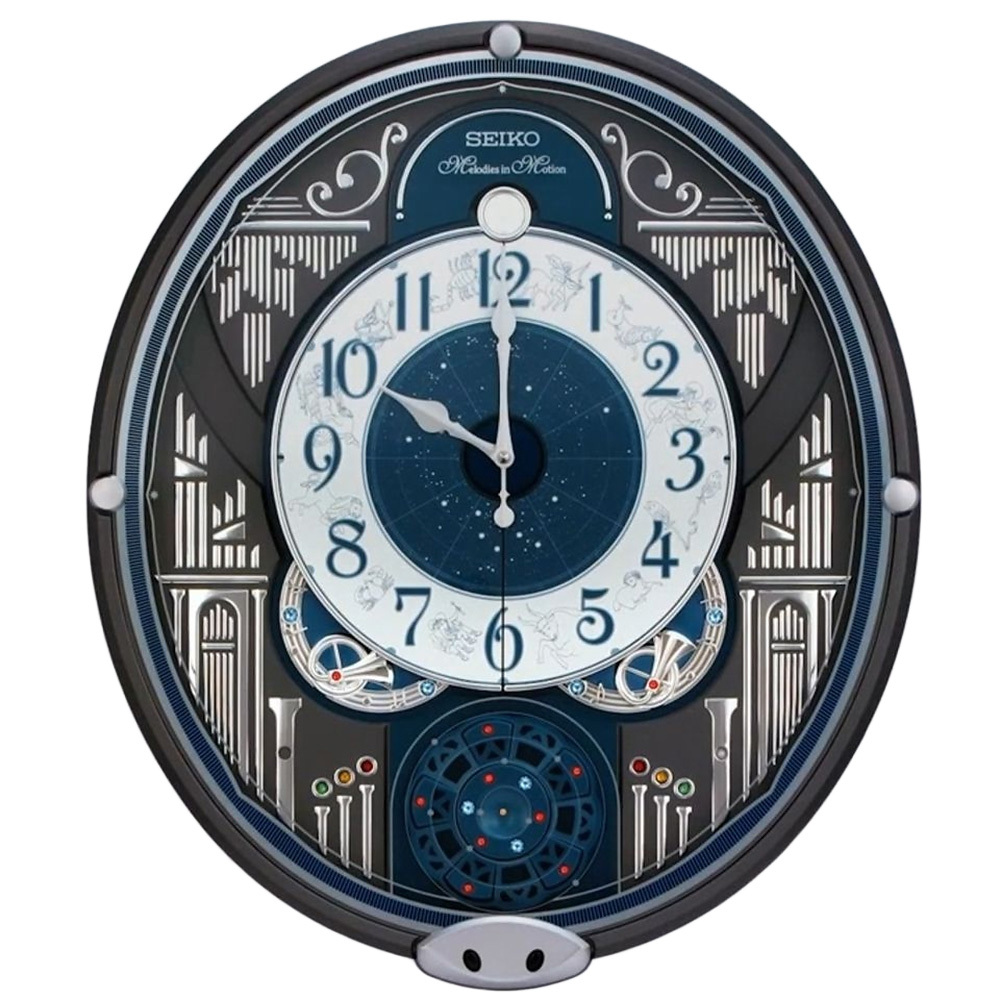 (預購)【SEIKO 精工】QXM393N 歐風 十二星座浪漫面盤 整點報時 音樂 時鐘 掛鐘