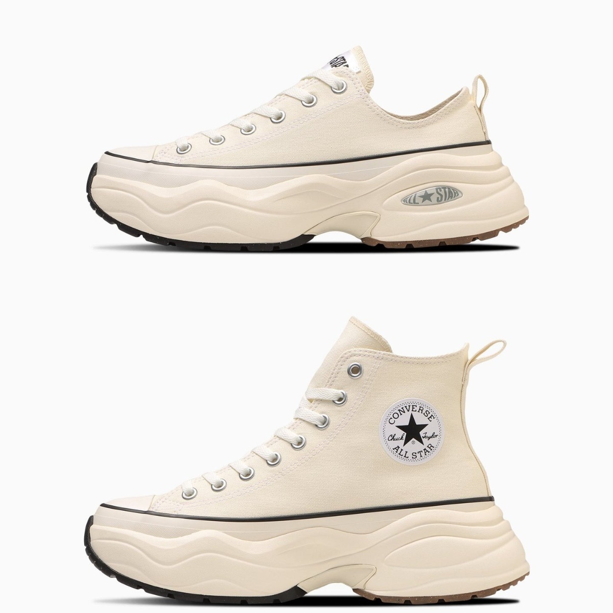 限時特價預購┃日本限定 CONVERSE ALL STAR Ⓡ SURGETRAINER 厚底 白色 帆布鞋