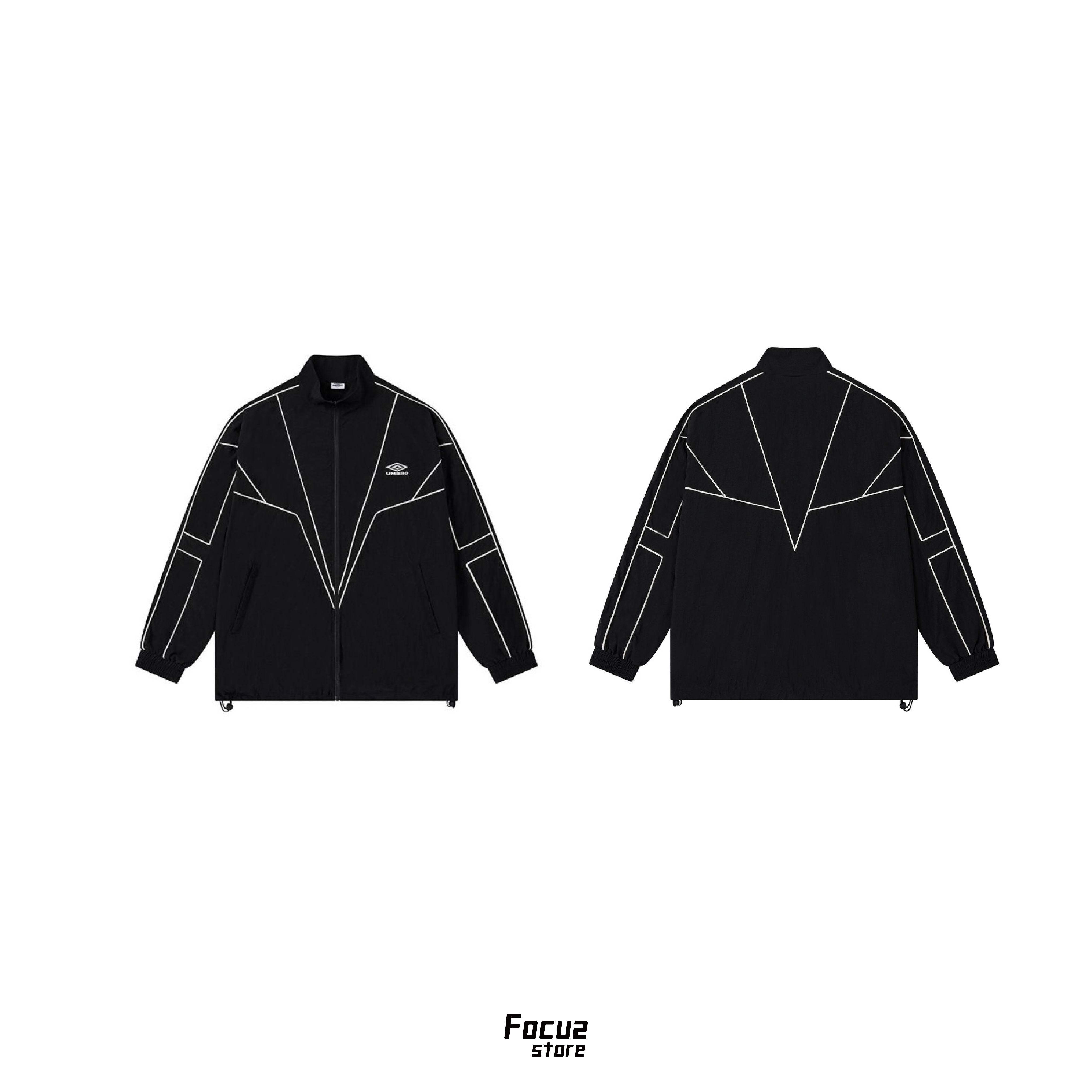 【Focus Store】預購 Umbro 23SS Splice Track Jacket "Black" 黑色 拼接教練外套 U2123350720