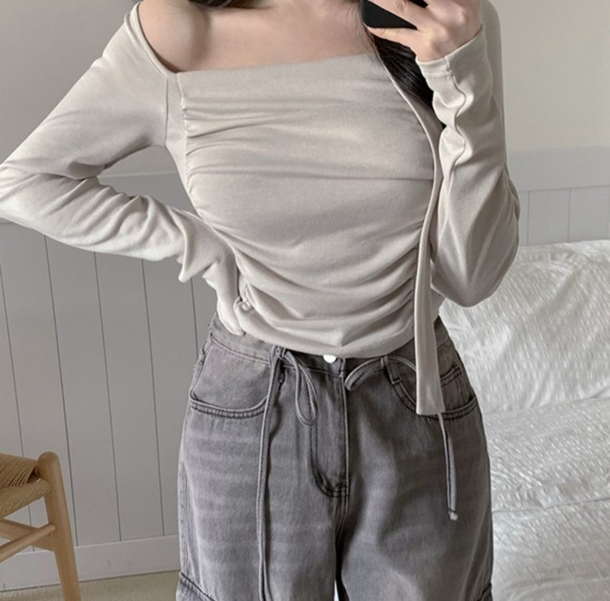 KR LUNA SCARF TOP SET (3 COLORS)