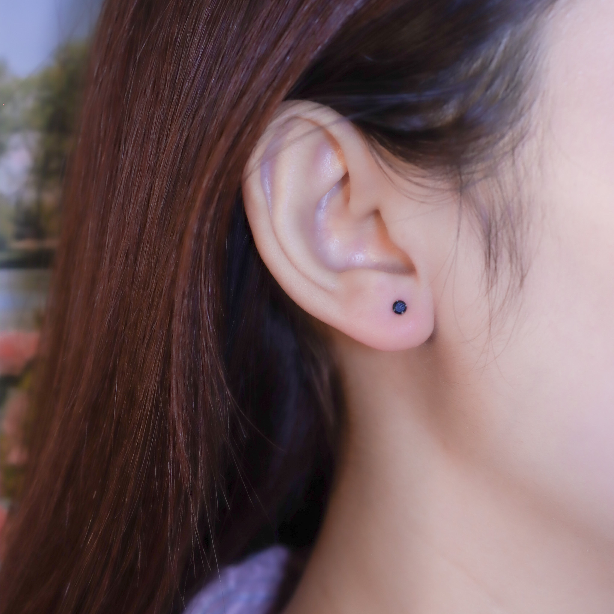 | 925純銀 | 小夜色耳環  | EA0837 |