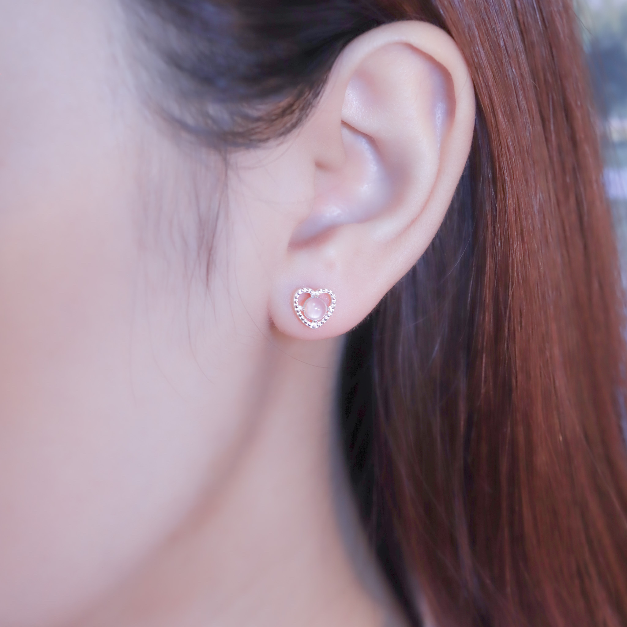 | 925純銀・琉璃 | 愛意柔光耳環 | EA0841 |