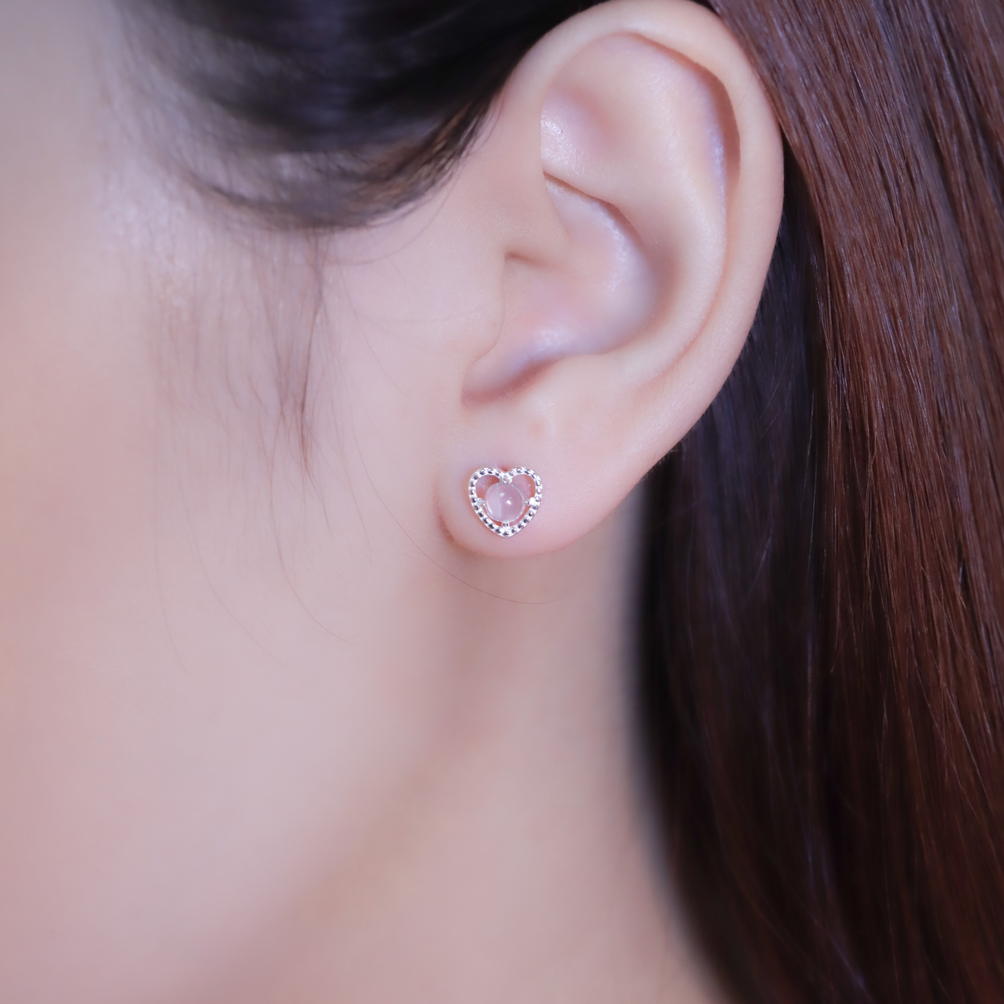 | 925純銀・琉璃 | 愛意柔光耳環 | EA0841 |