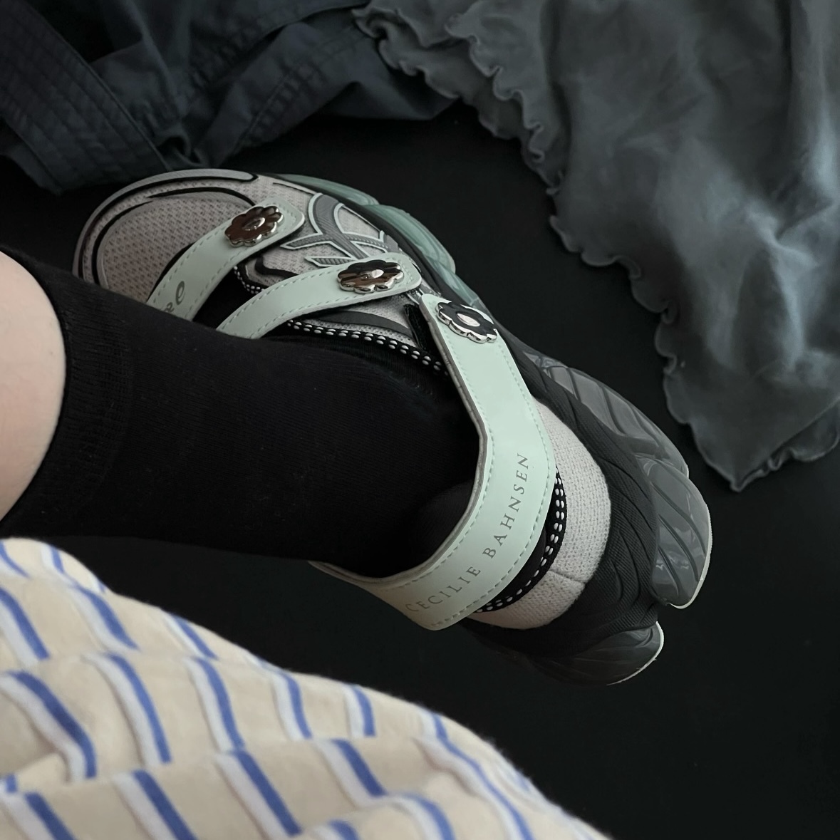 CECILIE BAHNSEN x Asics Gel-Quantum 小花鞋 薄荷綠