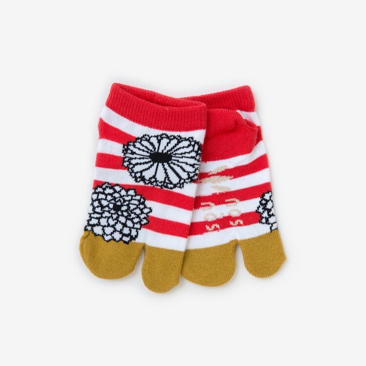 SOU・SOU 兒童分趾襪(腳踝長度) 菊丸 [12-14cm]