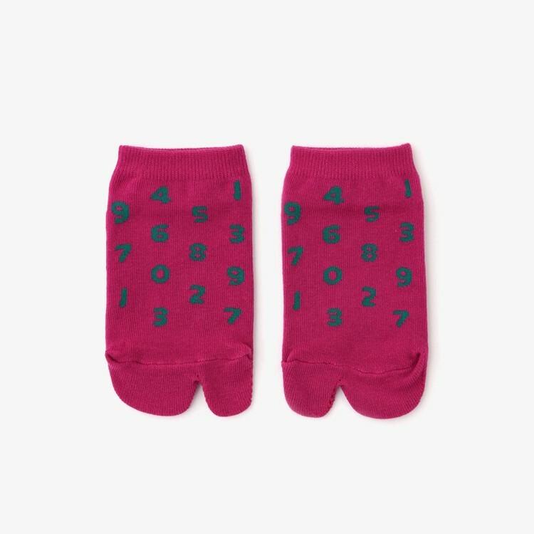 SOU・SOU 兒童分趾襪(腳踝長度) 十數 牡丹色 [12-14cm]