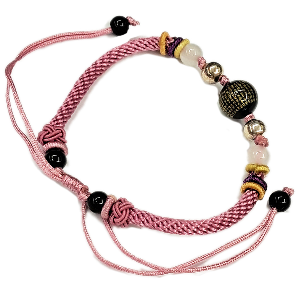 心經{毫雕}黑玉髓 中國結手鍊【十方】151588