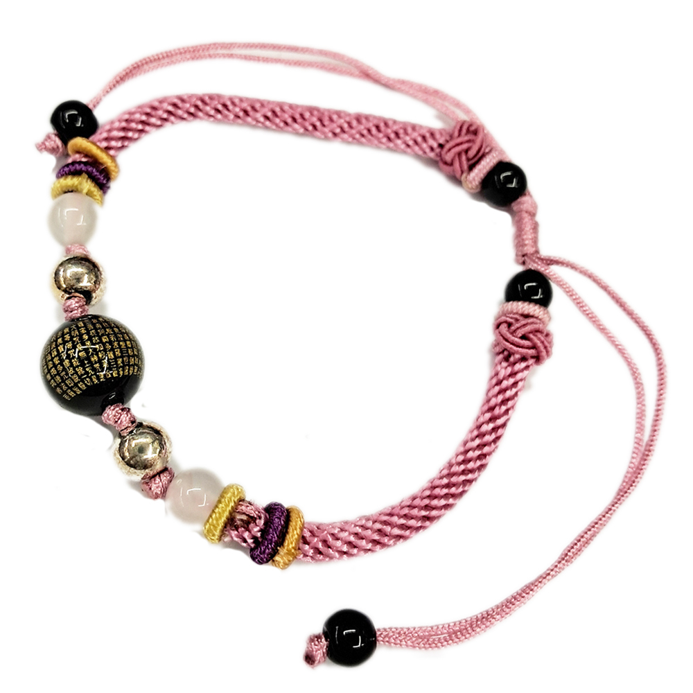 心經{毫雕}黑玉髓 中國結手鍊【十方】151588