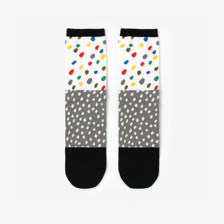 SOU・SOU 圓頭襪(普通長度) / 雪 童謠 黑色【25〜28cm​】