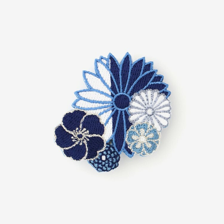 SOU・SOU 刺繡胸針 / 金襴緞子 涼