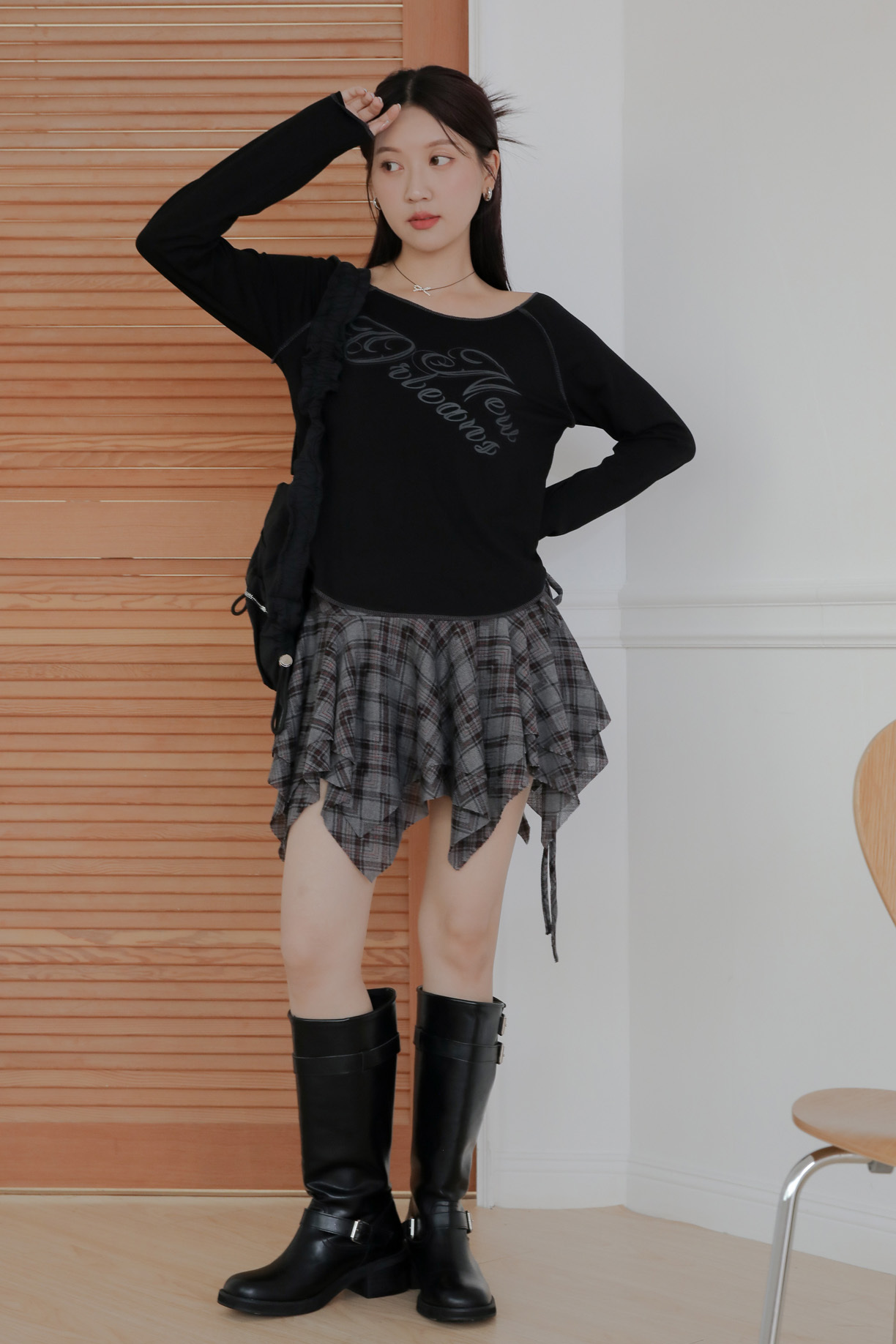 Core Check Skirt #短裙