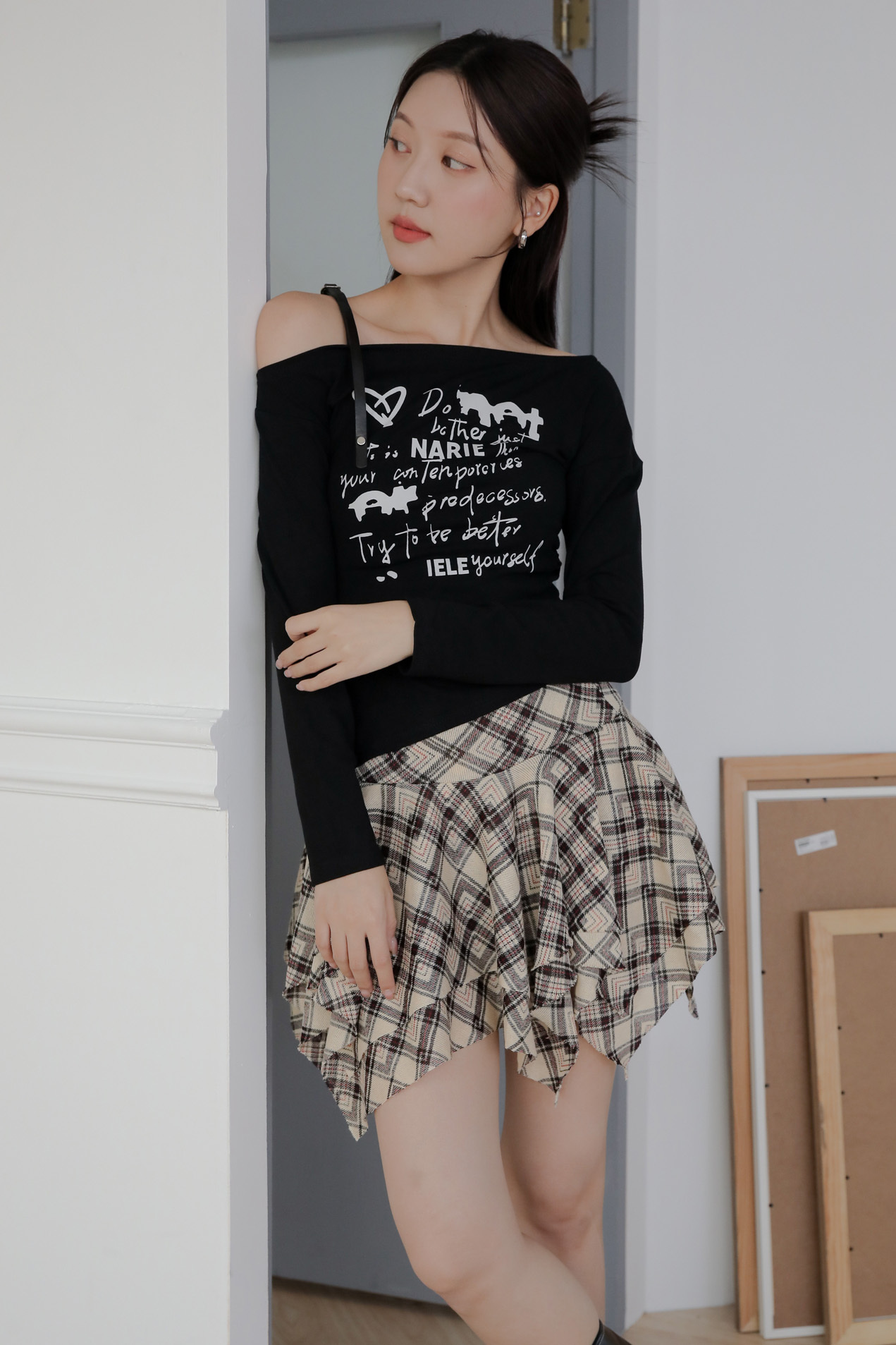 Core Check Skirt #短裙