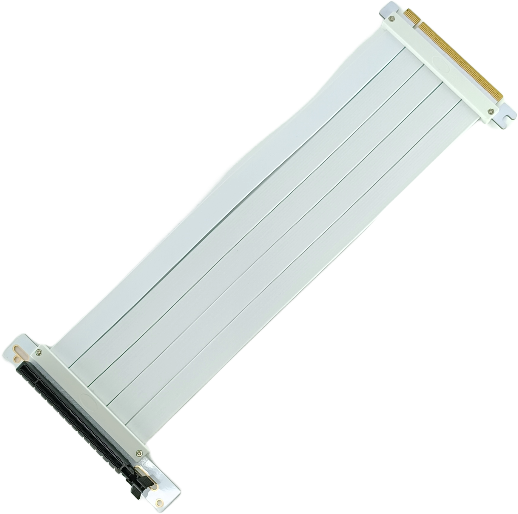 AUMLMASIG 白色 30CM 顯示卡PCI-E 4.0 X16 延伸數據電源排線，理論傳輸32GB/S，不衰減，相容性高，使用N/A排顯卡，測試/延長/轉接等用途 75W供電能力