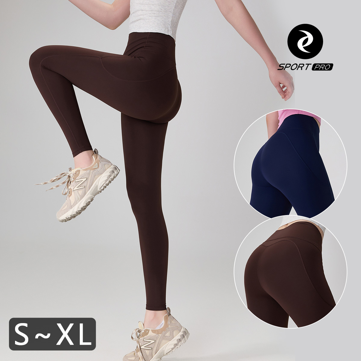 萊卡高腰薄絨蜜臀瘦腿九分瑜珈/運動/緊身機能褲*