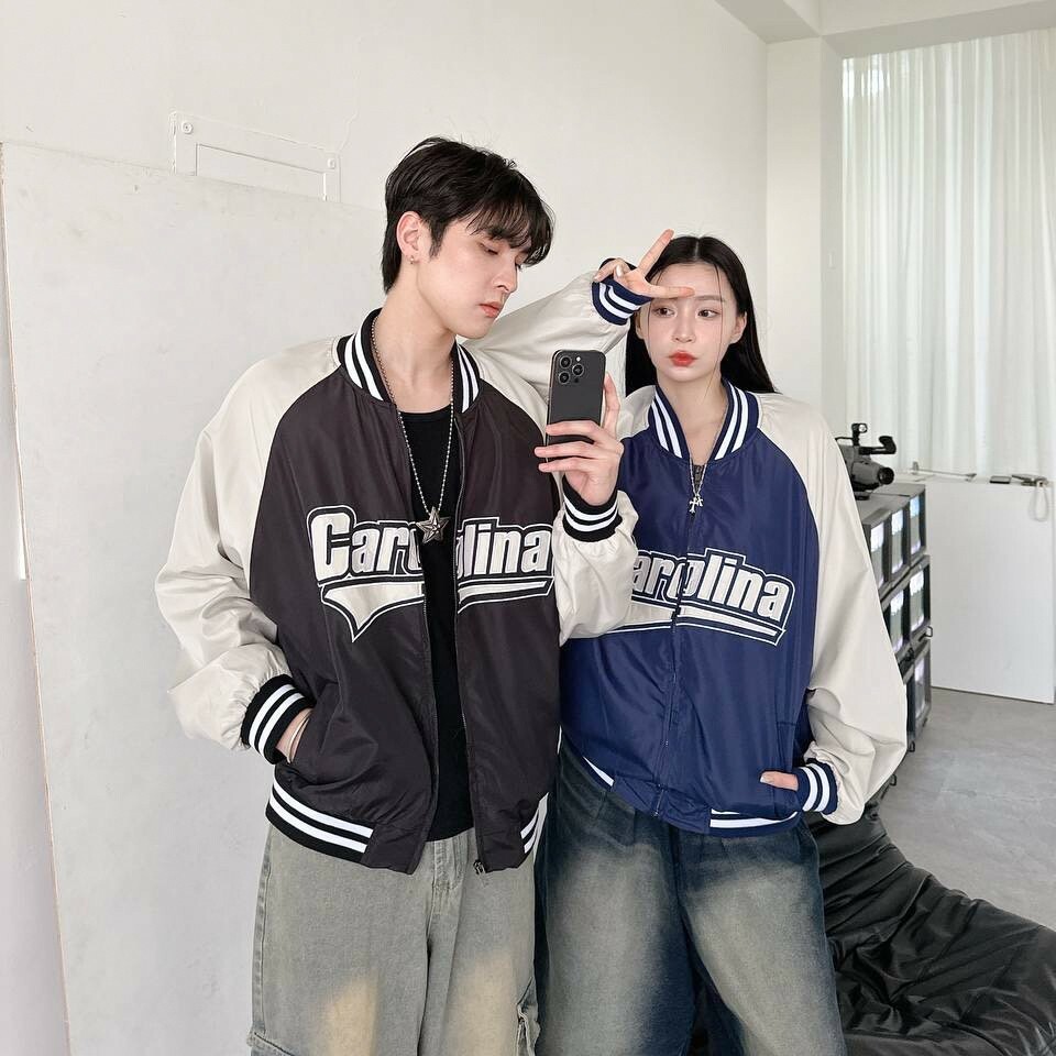 Carolina 刺繡棒球外套 ( 3colors )
