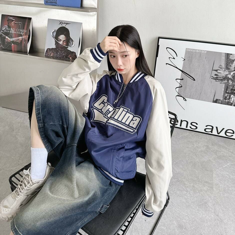 Carolina 刺繡棒球外套 ( 3colors )