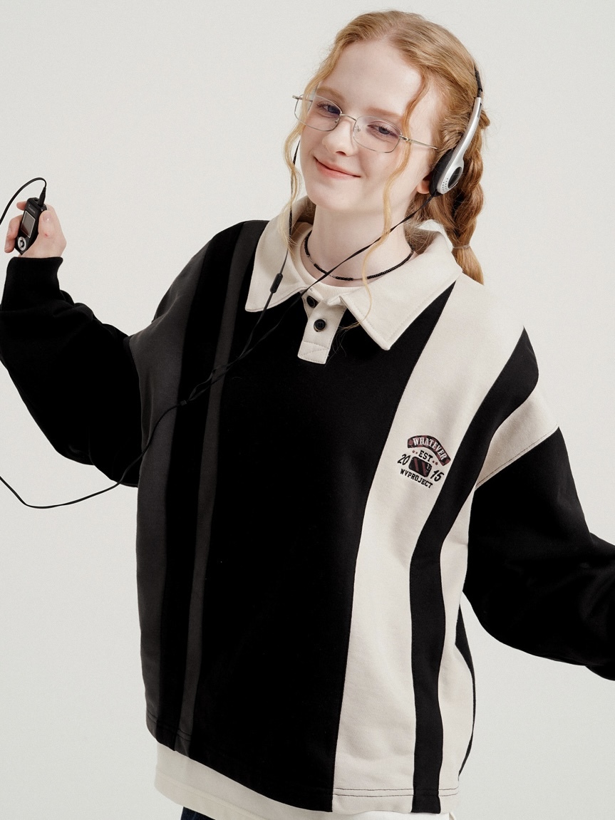 <預購> 韓國WV PROJECT 電繡LOGO無縮口POLO領高磅大學T