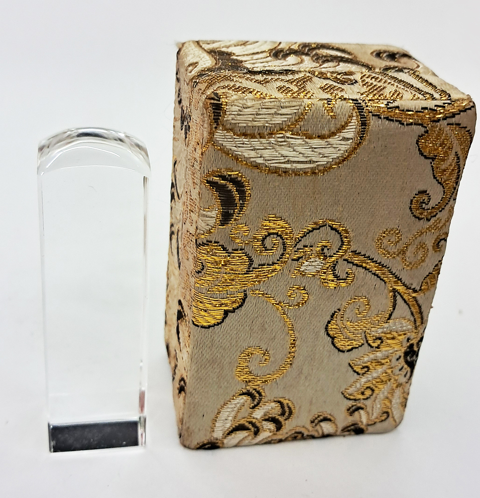 天然水晶{白晶}方印章6*1.8公分【十方】115058