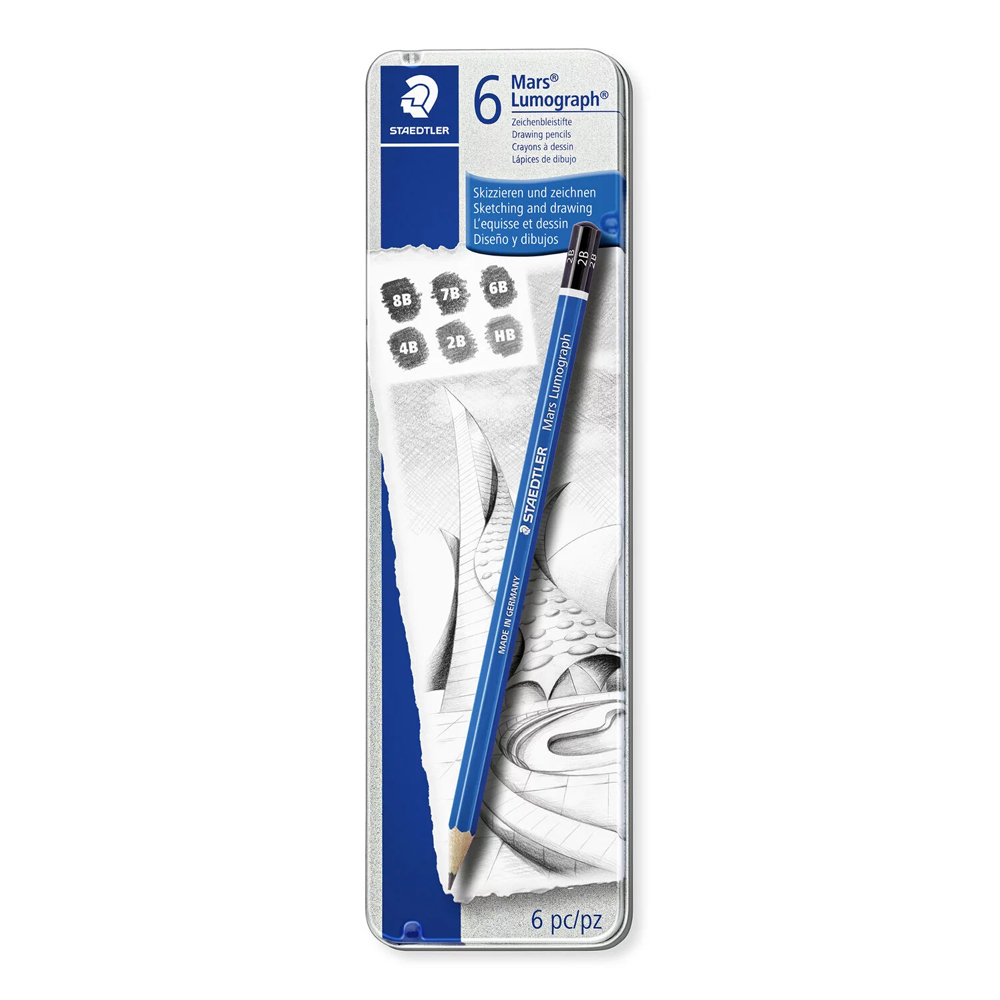 【STAEDTLER 施德樓】頂級藍桿鉛筆6入 MS100-G6