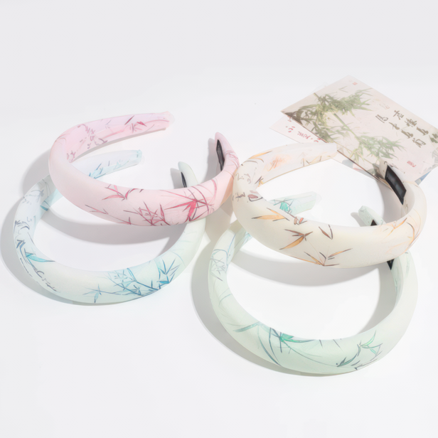 New Chinese-style Bamboo Ink Painting Headband