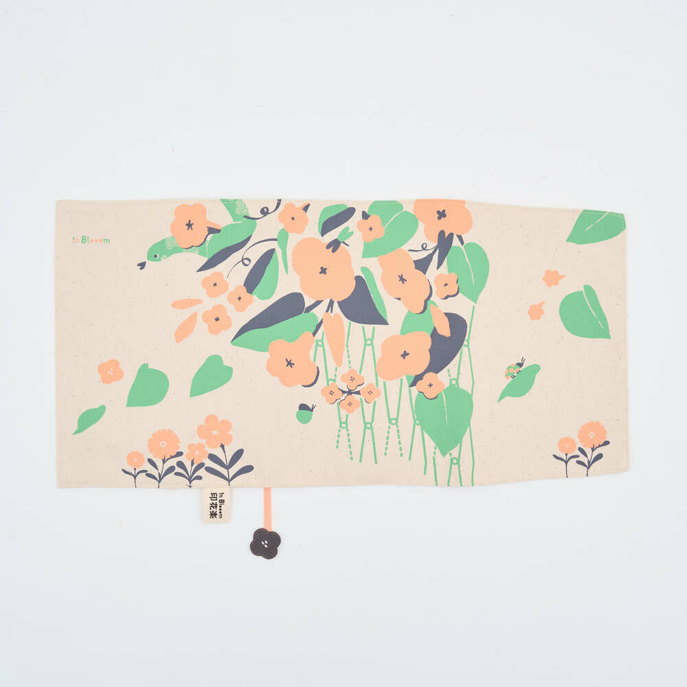 25K 布書衣 (含刺繡書籤繩)/小龍頌春/朝陽橘