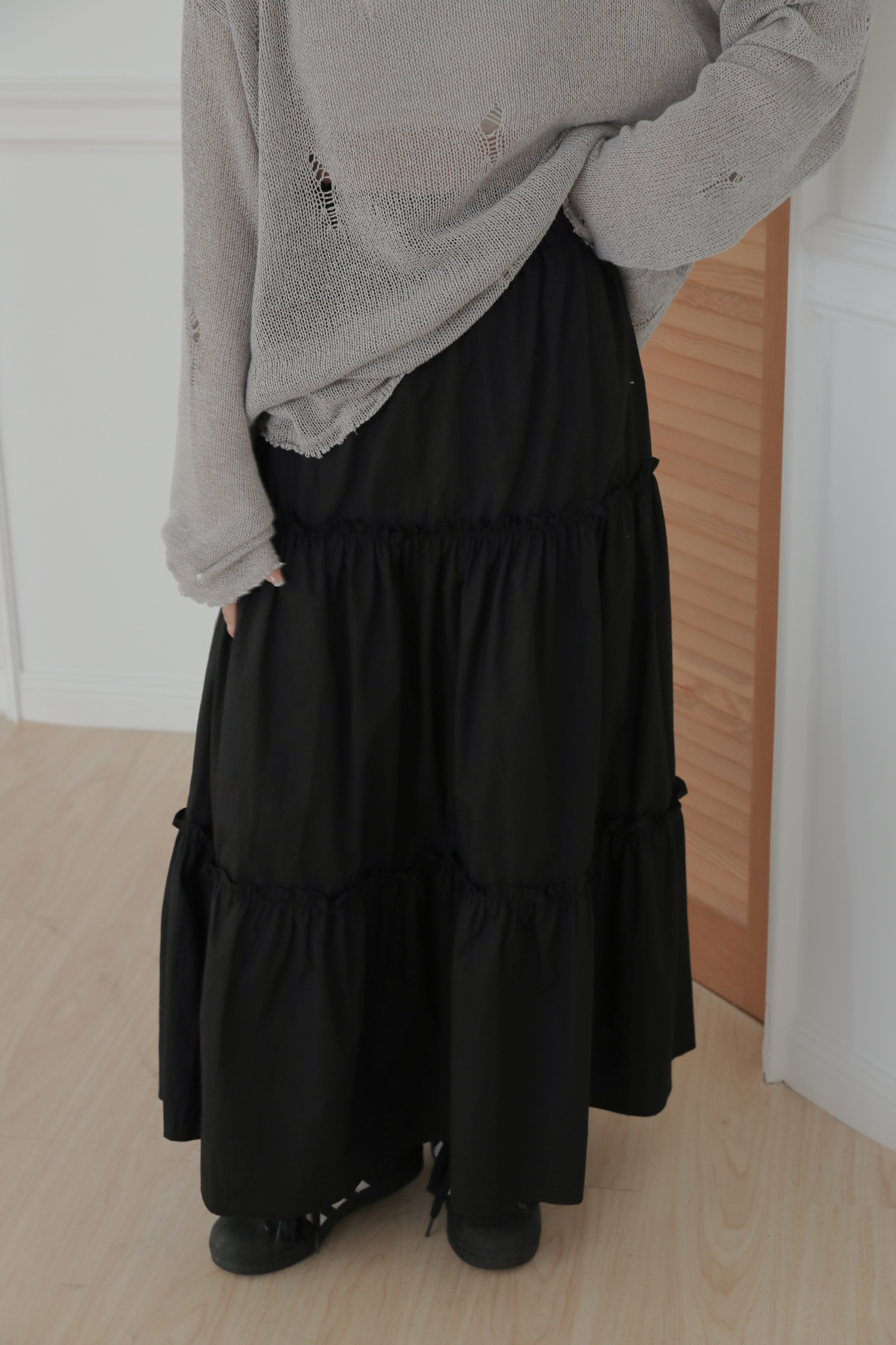 Frill Cancan Skirt #長裙