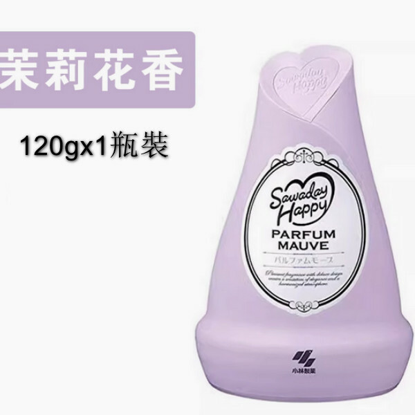 小林製藥--消臭元室內除臭固體空氣清新劑【紫色茉莉花香】120gx1瓶裝