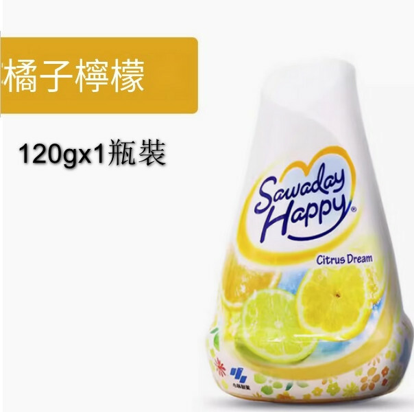 小林製藥--消臭元室內除臭固體空氣清新劑【橘子檸檬】120gx1瓶裝