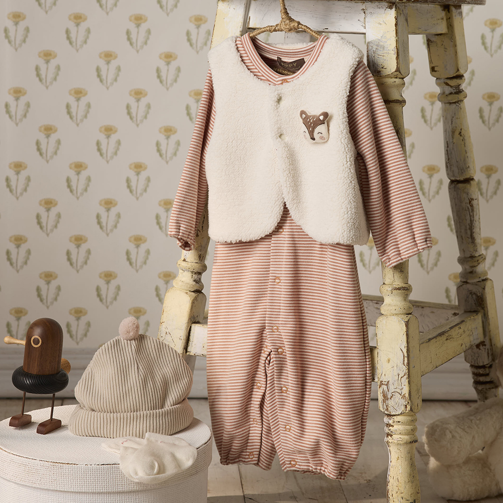 PIPPY可愛小狐狸保暖背心4件組禮盒 桔