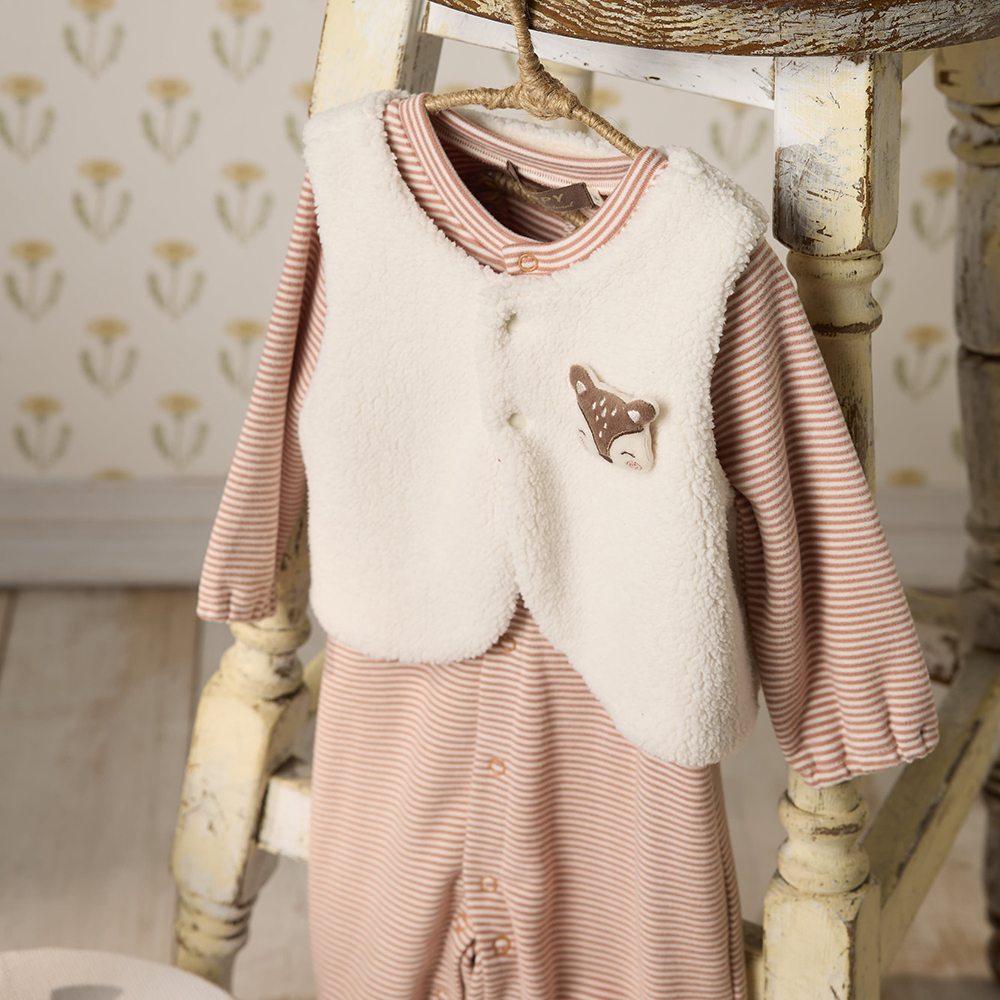 PIPPY可愛小狐狸保暖背心4件組禮盒 桔