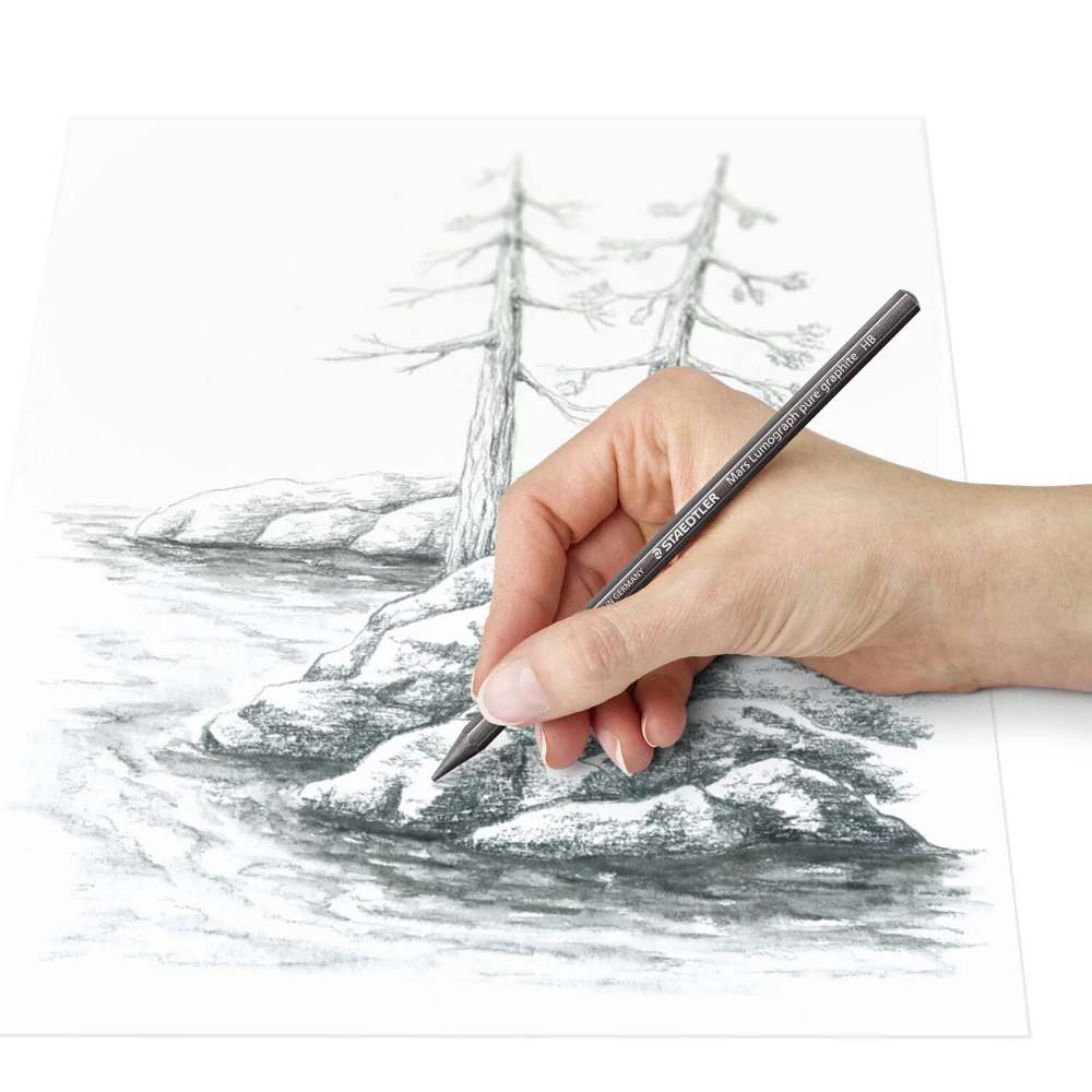 【STAEDTLER 施德樓】頂級全石墨鉛筆6入 MS100 G-M6