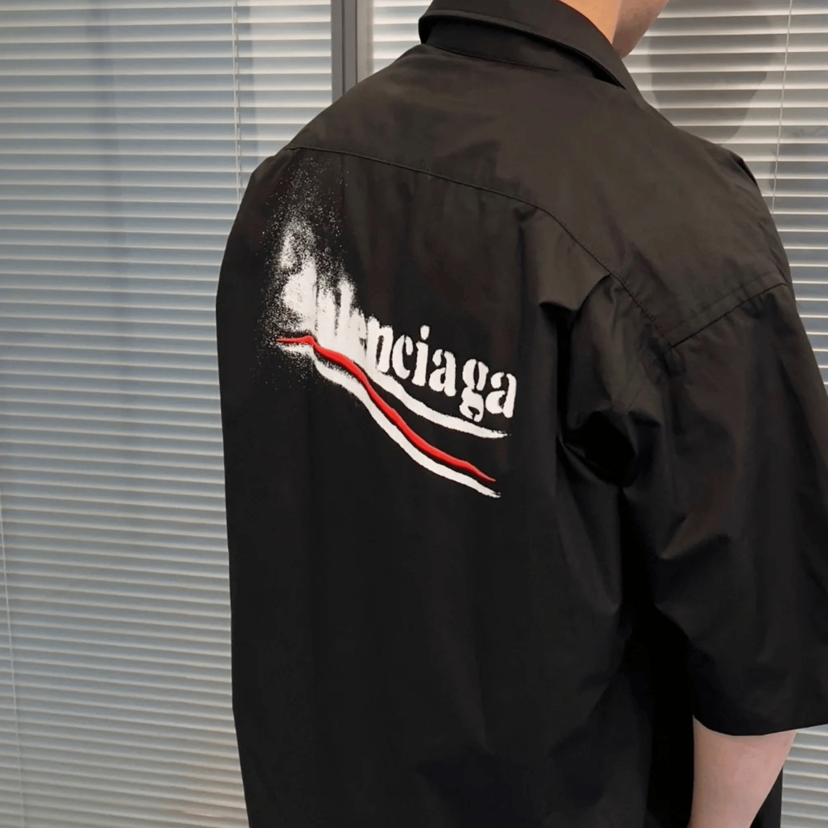 【NICE 歐美日韓代購】24SS Balenciaga 巴黎世家 上海經銷商🔥經典雪花波浪logo短袖襯衫 開衫 質感