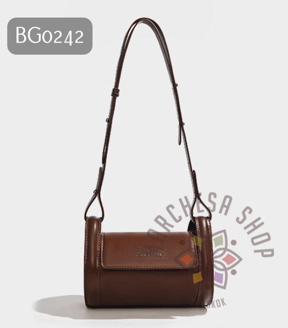 BG0242 - 牛皮復古圓筒鈄揹手袋