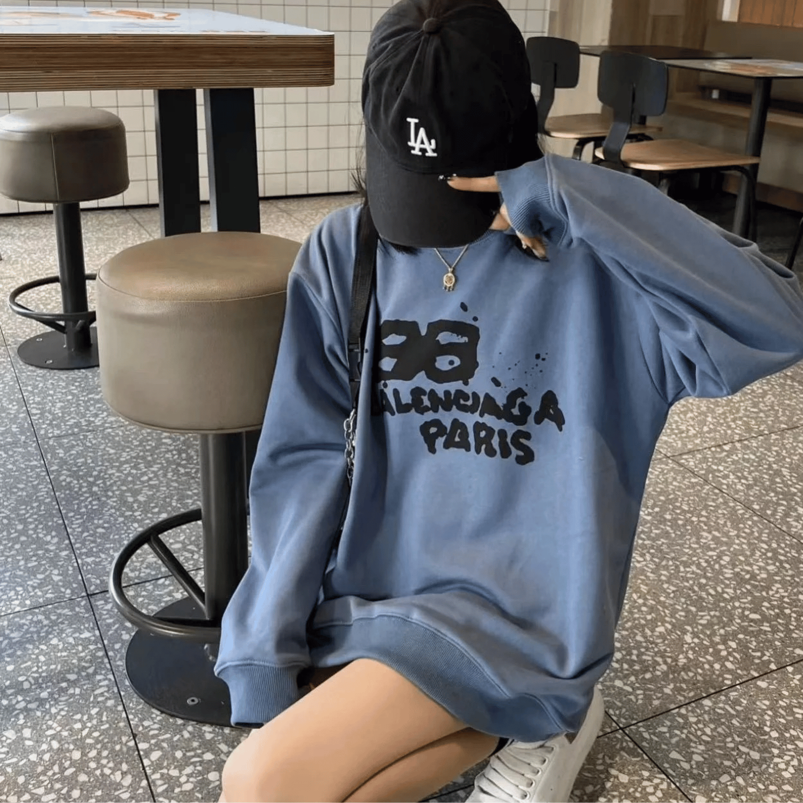 【NICE 歐美日韓代購】24SS Balenciaga 巴黎世家 上海經銷商🔥經典BB 水彩手繪logo長袖 長T 大學T 塗鴉