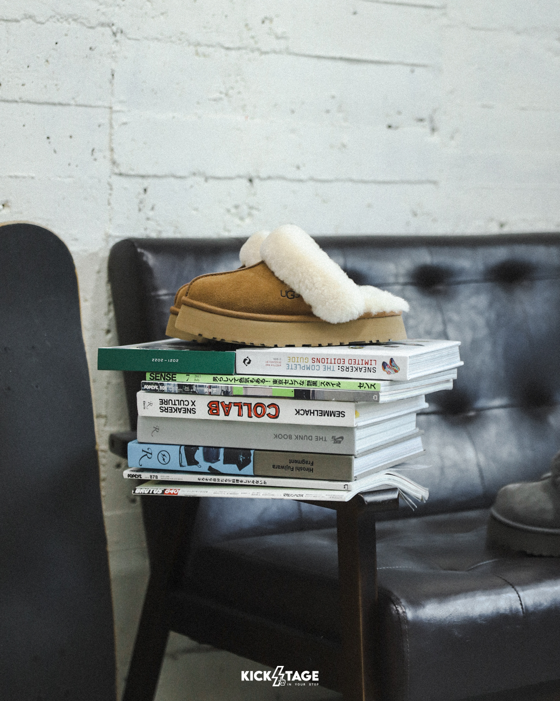 女鞋 UGG W Disquette 炭灰色 栗子棕 羊皮領 麂皮 復古 厚底 毛毛拖鞋 穆勒鞋【UG1122550】