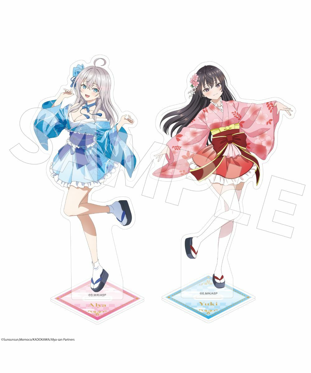 『不時輕聲地以俄語遮羞的鄰座艾莉同學』 壓克力人形立牌 和服洋裝ver.  有希【日本進口精品】