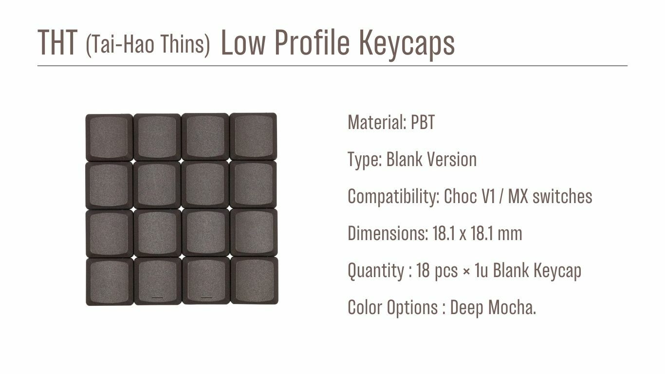 The Tai-Hao Thins Low Profile Keycaps