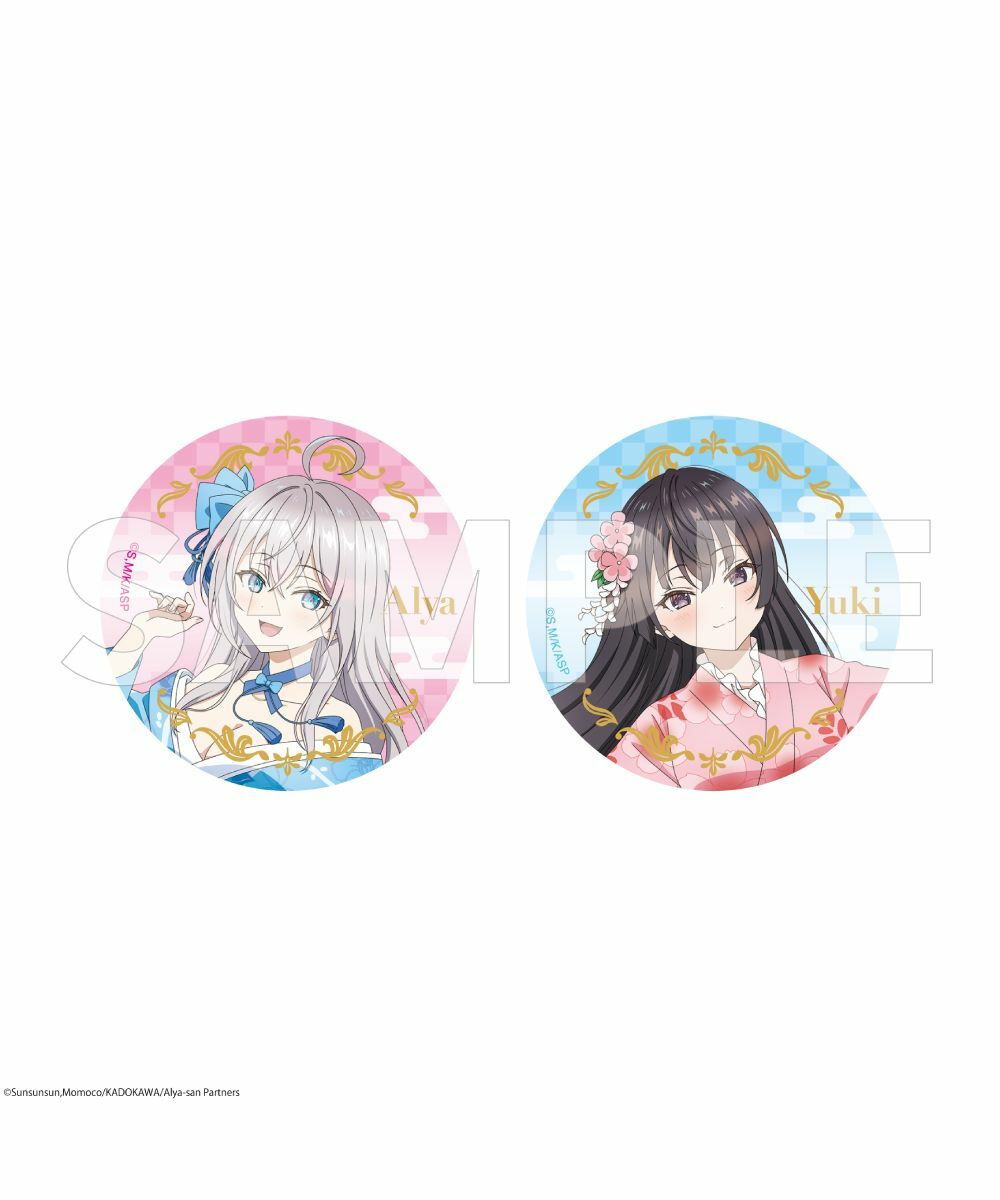 預購-『不時輕聲地以俄語遮羞的鄰座艾莉同學』 徽章套組 和服洋裝ver. 【日本進口精品】