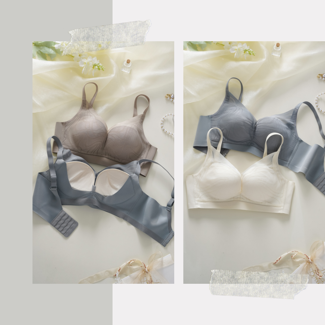 溫柔網紗全包覆集中無鋼圈調整型内衣Bra (5色)