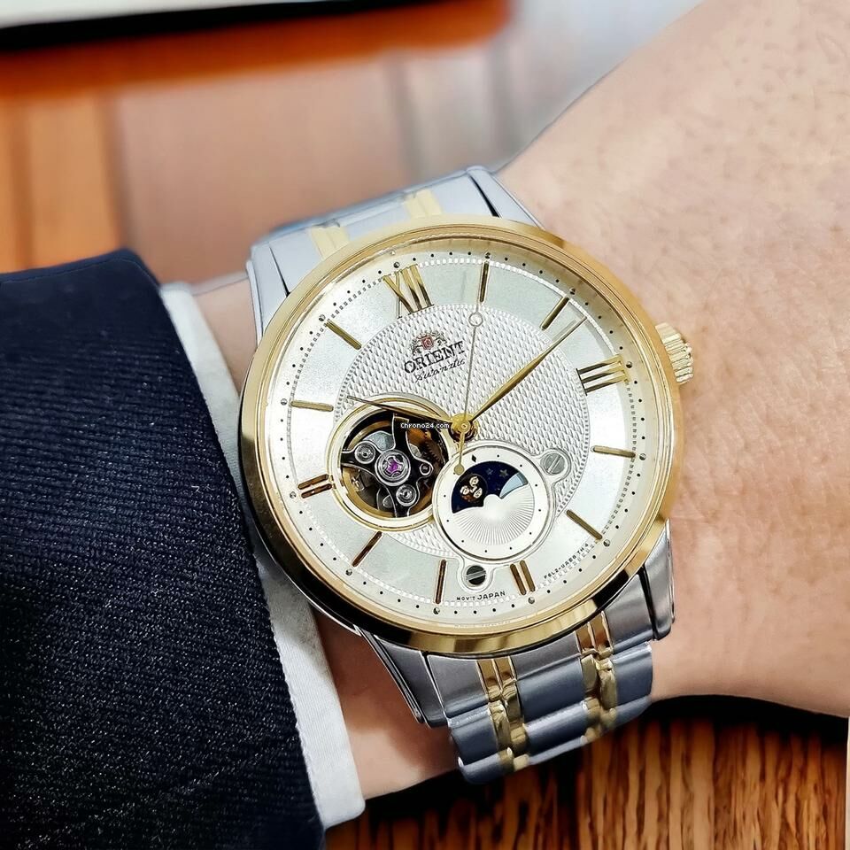 萬年鐘錶 - 東方錶  ORIENT   月象機械錶  RA-AS0007S   錶徑 : 42mm