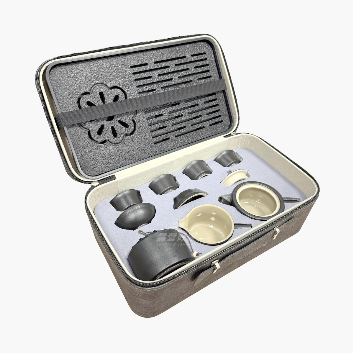 SADOMAIN 仙德曼】 粗陶方圓茶具旅行10件組(附收納硬盒) CT141