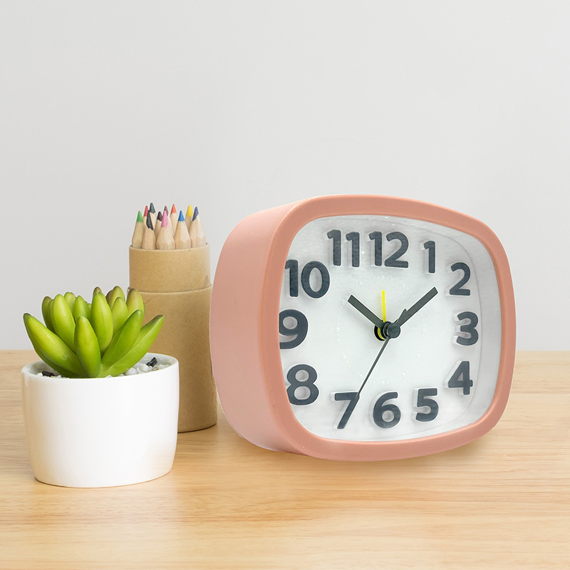 電池式小夜燈鬧鐘/彩色 方形
