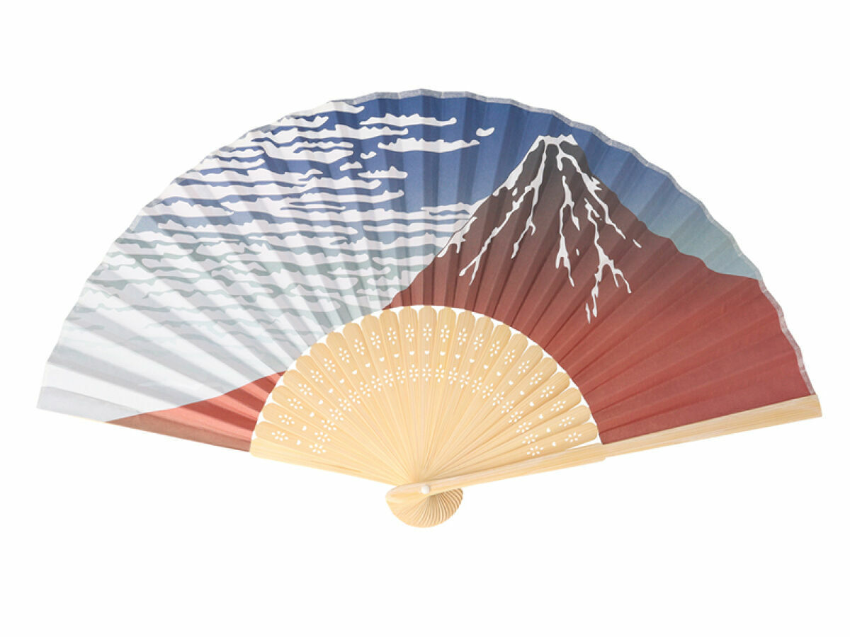 折扇/赤富士 21cm
