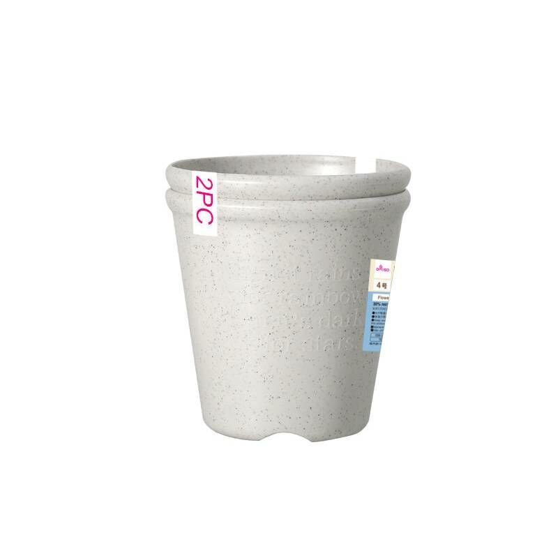 環保材質花盆/4號圓形 12cm 2入