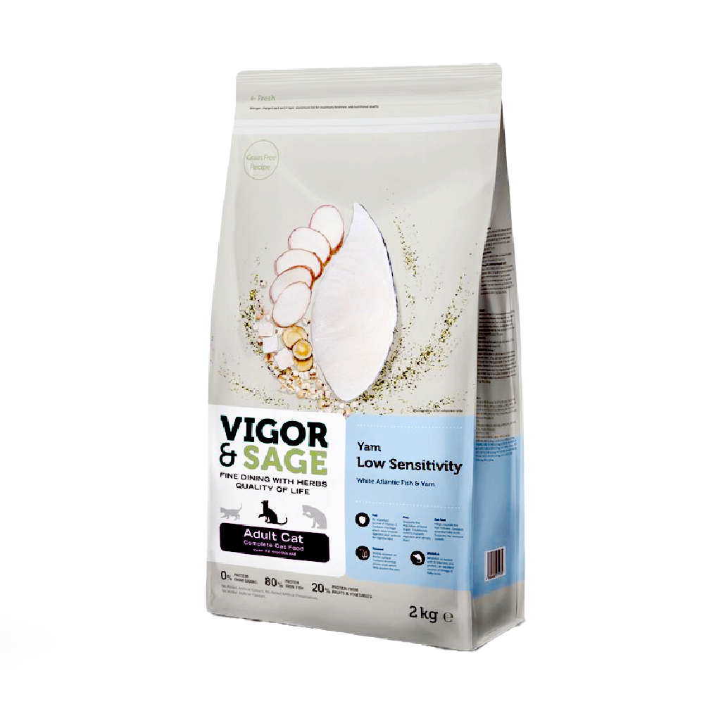 Vigor & Sage 山藥 亞特蘭提斯白魚 低敏健脾 成貓糧 2kg