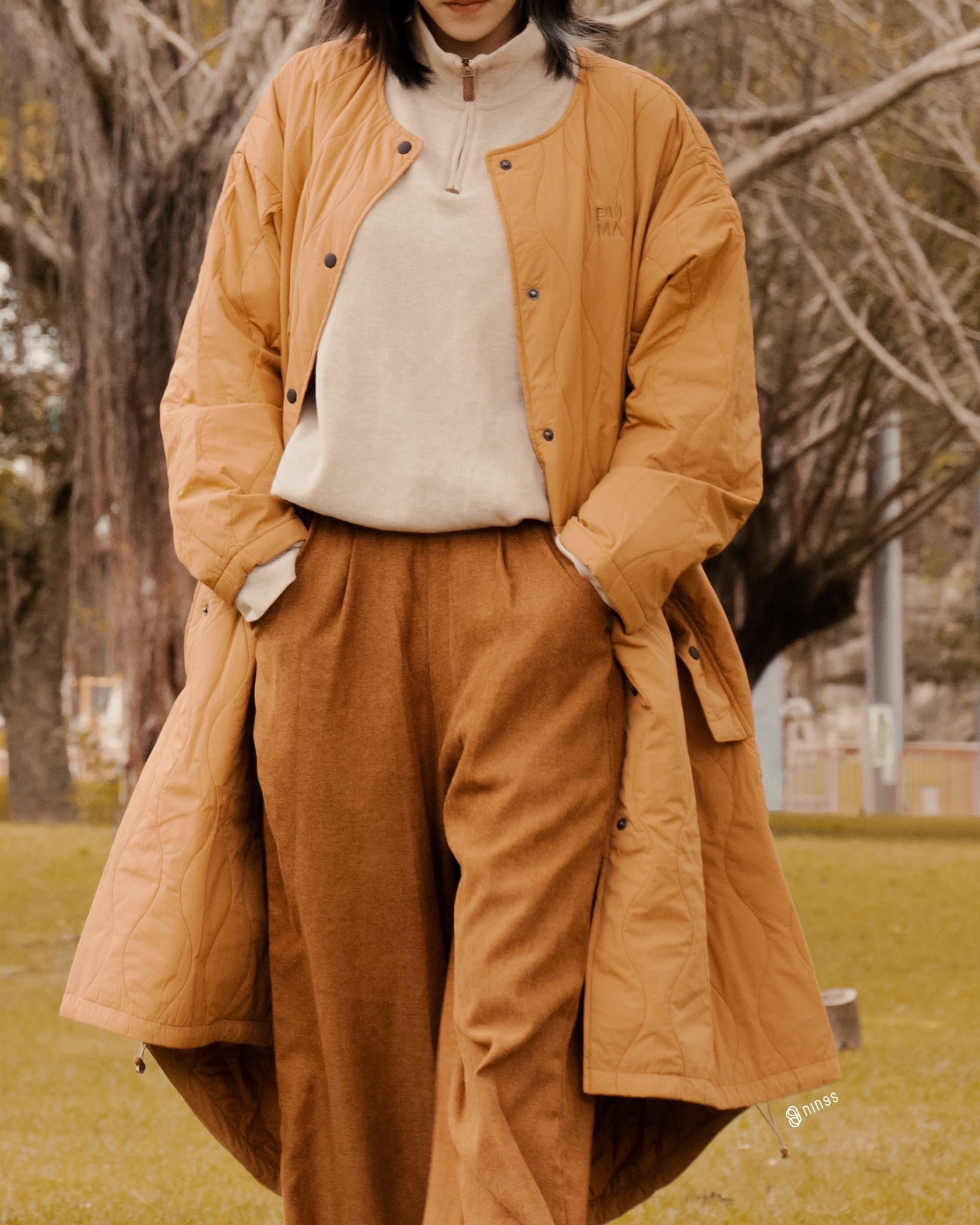 【現貨】PUMA INFUSE 寬鬆 鋪棉外套 卡其色 53558074